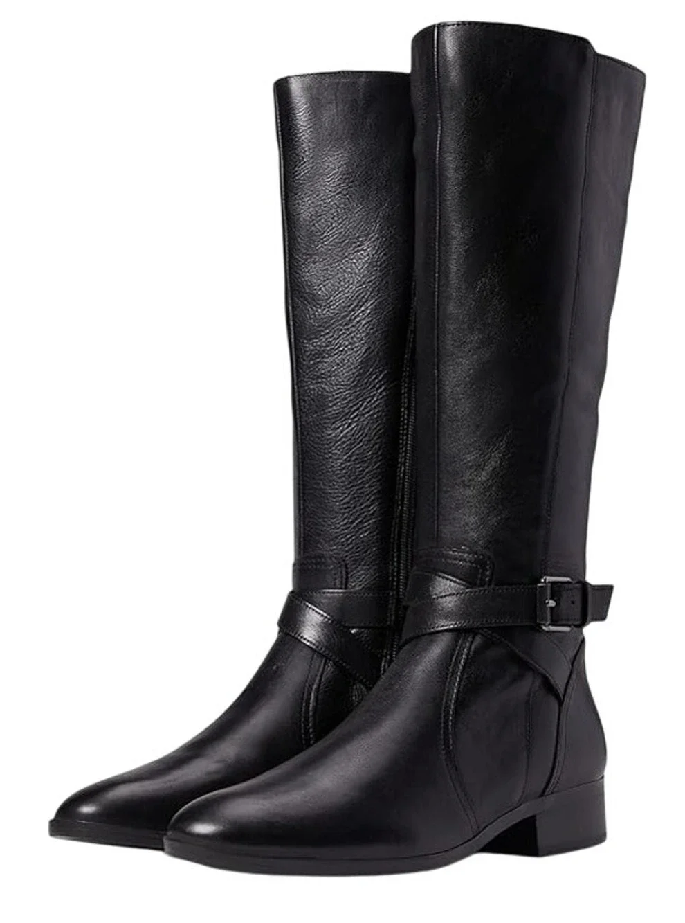 Naturalizer Womens Rena Knee High Boots 8.5M WIDE CALF Black Leather NWOB